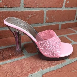 SPLASH Pink Glitter Glamour Jelly Vintage 90s Y2k